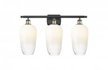 Innovations Lighting 516-3W-BAB-G484-7OP - Brookhaven Flute - 3 Light - 27 inch - Black Antique Brass - Bath Vanity Light