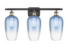 Innovations Lighting 516-3W-BAB-G484-7SB - Brookhaven Flute - 3 Light - 27 inch - Black Antique Brass - Bath Vanity Light