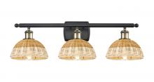 Innovations Lighting 516-3W-BAB-NBD2-75-NAT - Bristol Natural II - 3 Light - 28 inch - Black Antique Brass - Bath Vanity Light
