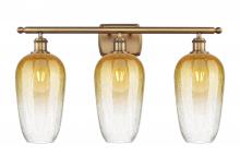 Innovations Lighting 516-3W-BB-G484-7AM - Brookhaven Flute - 3 Light - 27 inch - Brushed Brass - Bath Vanity Light