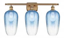 Innovations Lighting 516-3W-BB-G484-7SB - Brookhaven Flute - 3 Light - 27 inch - Brushed Brass - Bath Vanity Light