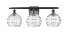 Innovations Lighting 516-3W-OB-G1213-8CL - Athens Deco Swirl - 3 Light - 28 inch - Oil Rubbed Bronze - Bath Vanity Light
