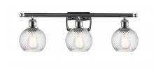 Innovations Lighting 516-3W-PC-G1214-6 - Small Twisted Swirl 3 Light Bath Vanity Light part of the Ballston Collection