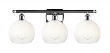 Innovations Lighting 516-3W-PC-G483-8OP - Brookhaven Globe - 3 Light - 28 inch - Polished Chrome - Bath Vanity Light