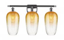 Innovations Lighting 516-3W-PC-G484-7AM - Brookhaven Flute - 3 Light - 27 inch - Polished Chrome - Bath Vanity Light