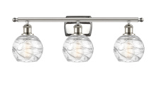 Innovations Lighting 516-3W-PN-G1213-6CL - Athens Deco Swirl - 3 Light - 26 inch - Polished Nickel - Bath Vanity Light