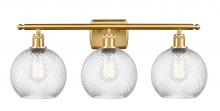 Innovations Lighting 516-3W-SG-G1214-8 - Twisted Swirl 3 Light Bath Vanity Light part of the Ballston Collection