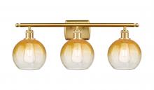 Innovations Lighting 516-3W-SG-G483-8AM - Brookhaven Globe - 3 Light - 28 inch - Satin Gold - Bath Vanity Light