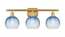 Innovations Lighting 516-3W-SG-G483-8SB - Brookhaven Globe - 3 Light - 28 inch - Satin Gold - Bath Vanity Light