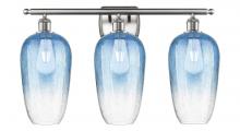 Innovations Lighting 516-3W-SN-G484-7SB - Brookhaven Flute - 3 Light - 27 inch - Brushed Satin Nickel - Bath Vanity Light