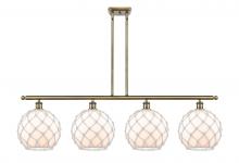 Innovations Lighting 516-4I-AB-G121-10RW - Farmhouse Rope - 4 Light - 48 inch - Antique Brass - Stem Hung - Island Light