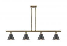 Innovations Lighting 516-4I-AB-M8-BK - Smithfield - 4 Light - 48 inch - Antique Brass - Stem hung - Island Light