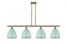 Innovations Lighting 516-4I-AB-MBD-9-SF - Plymouth - 4 Light - 48 inch - Antique Brass - Stem hung - Island Light