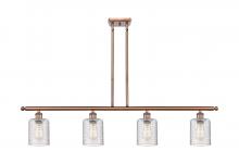 Innovations Lighting 516-4I-AC-G112C-5CL - Cobbleskill - 4 Light - 48 inch - Antique Copper - Stem hung - Island Light