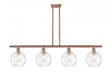Innovations Lighting 516-4I-AC-G1215-8 - Athens Water Glass - 4 Light - 48 inch - Antique Copper - Stem hung - Island Light