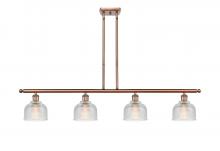 Innovations Lighting 516-4I-AC-G412 - Dayton - 4 Light - 48 inch - Antique Copper - Stem hung - Island Light