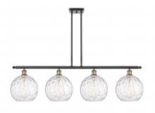 Innovations Lighting 516-4I-BAB-G1215-10 - Athens Water Glass - 4 Light - 48 inch - Black Antique Brass - Stem hung - Island Light