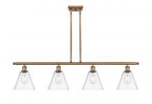 Innovations Lighting 516-4I-BB-GBC-82 - Berkshire - 4 Light - 48 inch - Brushed Brass - Stem hung - Island Light