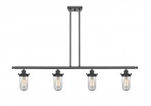 Innovations Lighting 516-4I-BK-CE231-CL - Kingsbury - 4 Light - 48 inch - Matte Black - Stem hung - Island Light