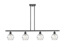 Innovations Lighting 516-4I-BK-G1213-6CL - Athens Deco Swirl - 4 Light - 48 inch - Matte Black - Stem Hung - Island Light