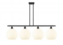 Innovations Lighting 516-4I-BK-G1217-12WV - White Venetian - 4 Light - 50 inch - Matte Black - Stem Hung - Island Light