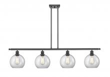 Innovations Lighting 516-4I-BK-G122C-8CL - Athens - 4 Light - 48 inch - Matte Black - Stem hung - Island Light