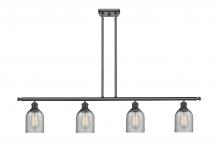 Innovations Lighting 516-4I-BK-G257 - Caledonia - 4 Light - 48 inch - Matte Black - Stem hung - Island Light