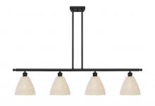 Innovations Lighting 516-4I-BK-NBD-75-NAT - Bristol Natural - 4 Light - 48 inch - Matte Black - Cord hung - Island Light