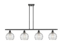 Innovations Lighting 516-4I-OB-G1213-8CL - Athens Deco Swirl - 4 Light - 48 inch - Oil Rubbed Bronze - Stem Hung - Island Light