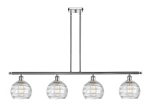 Innovations Lighting 516-4I-PC-G1213-8CL - Athens Deco Swirl - 4 Light - 48 inch - Polished Chrome - Stem Hung - Island Light