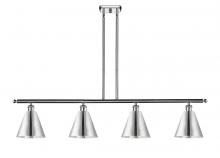 Innovations Lighting 516-4I-PC-MBC-8-PC - Berkshire - 4 Light - 48 inch - Polished Chrome - Stem hung - Island Light