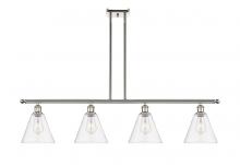 Innovations Lighting 516-4I-PN-GBC-82 - Berkshire - 4 Light - 48 inch - Polished Nickel - Stem hung - Island Light