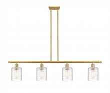 Innovations Lighting 516-4I-SG-G1113 - Cobbleskill - 4 Light - 48 inch - Satin Gold - Stem hung - Island Light