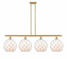 Innovations Lighting 516-4I-SG-G121-10RW - Farmhouse Rope - 4 Light - 48 inch - Satin Gold - Stem hung - Island Light