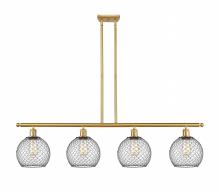 Innovations Lighting 516-4I-SG-G122-8CBK - Farmhouse Chicken Wire - 4 Light - 48 inch - Satin Gold - Cord hung - Island Light