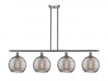 Innovations Lighting 516-4I-SN-G1213-10SM - Athens Deco Swirl - 4 Light - 48 inch - Brushed Satin Nickel - Stem hung - Island Light