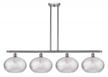 Innovations Lighting 516-4I-SN-G555-12CL - Ithaca - 4 Light - 50 inch - Brushed Satin Nickel - Stem hung - Island Light