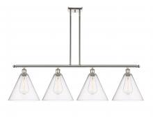 Innovations Lighting 516-4I-SN-GBC-124 - Berkshire - 4 Light - 50 inch - Brushed Satin Nickel - Stem hung - Island Light