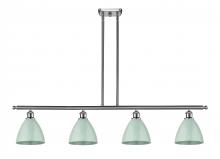 Innovations Lighting 516-4I-SN-MBD-75-SF - Plymouth - 4 Light - 48 inch - Brushed Satin Nickel - Stem hung - Island Light