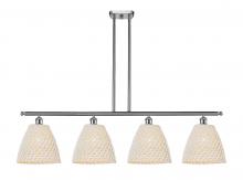 Innovations Lighting 516-4I-SN-NBD-9-NAT - Bristol Natural - 4 Light - 48 inch - Brushed Satin Nickel - Cord hung - Island Light