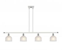 Innovations Lighting 516-4I-WPC-G411 - Dayton - 4 Light - 48 inch - White Polished Chrome - Stem hung - Island Light