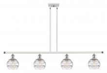 Innovations Lighting 516-4I-WPC-G556-6CL - Rochester - 4 Light - 48 inch - White Polished Chrome - Stem hung - Island Light