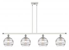 Innovations Lighting 516-4I-WPC-G556-8CL - Rochester - 4 Light - 48 inch - White Polished Chrome - Stem hung - Island Light