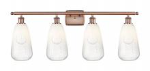 Innovations Lighting 516-4W-AC-G480-6OP - Brookhaven Almond - 4 Light - 36 inch - Antique Copper - Bath Vanity Light