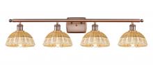 Innovations Lighting 516-4W-AC-NBD2-75-NAT - Bristol Natural II - 4 Light - 38 inch - Antique Copper - Bath Vanity Light