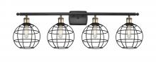 Innovations Lighting 516-4W-BAB-CE-8-BK - Lake Placid - 4 Light - 38 inch - Black Antique Brass - Bath Vanity Light