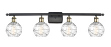 Innovations Lighting 516-4W-BAB-G1213-6CL - Athens Deco Swirl - 4 Light - 36 inch - Black Antique Brass - Bath Vanity Light