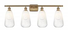 Innovations Lighting 516-4W-BB-G480-6OP - Brookhaven Almond - 4 Light - 36 inch - Brushed Brass - Bath Vanity Light
