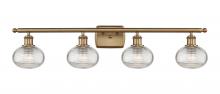 Innovations Lighting 516-4W-BB-G555-6CL - Ithaca - 4 Light - 36 inch - Brushed Brass - Bath Vanity Light