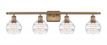 Innovations Lighting 516-4W-BB-G556-6CL - Rochester - 4 Light - 36 inch - Brushed Brass - Bath Vanity Light